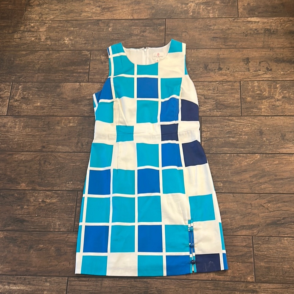 Blue and White Checkered Dress